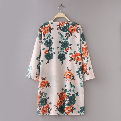 8608 Long Sleeve Kimono Cardigan