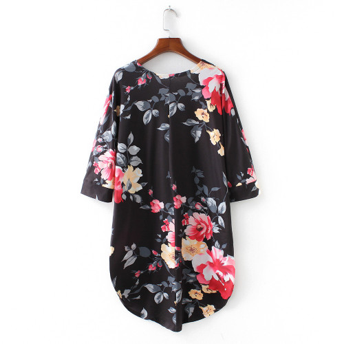 8662 Women's Bohemian Kimono Shirt Cardigan