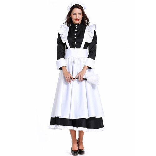 Plus Size Classic Black White French Maid Servant Costume