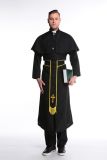 Free shipping,Adult Pastor Priest Monk Robe Costume Suit Godfather Missionary Priest Serving Priest Serving Halloween Clothing