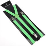 Slim1.5cm Fashion Best Sale 27 Colors Mix Suspenders Unisex Clip-on Elastic Braces Slim Suspender  Wholesale & Retail