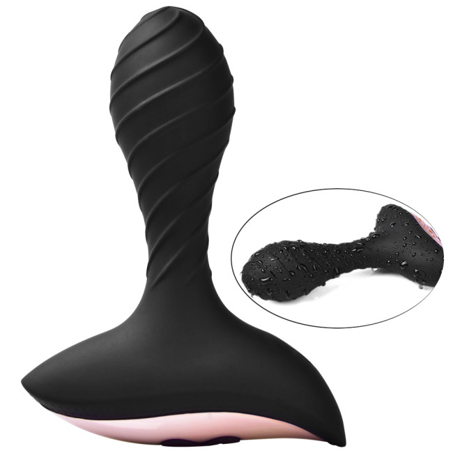 cob Rechargeable 10 Frequency Silicone Vibrating Butt Plug Anal Vibrator