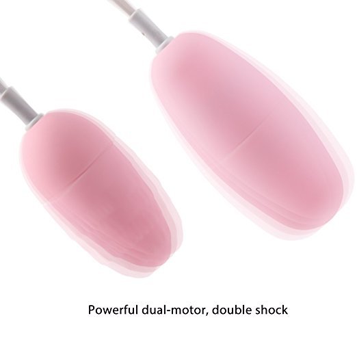 cob Waterproof 10 Frequency Wired Duo Massager Love Egg Bullet Vibe Mini Female Vibrator (Pink)