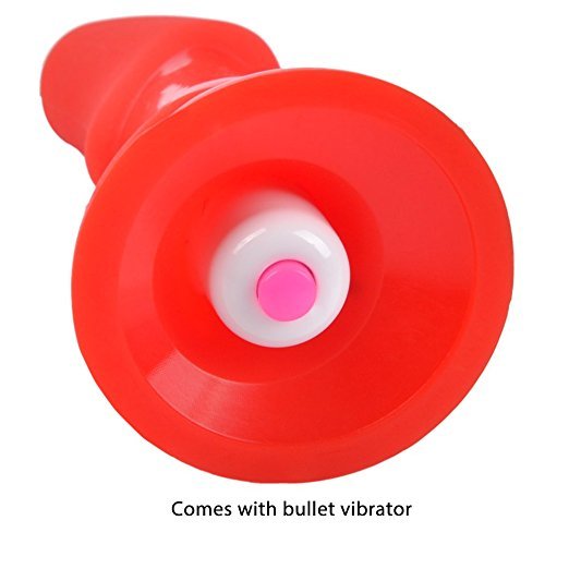 cob 3.7  Butt Plug Silicone Vibrating Anal Plug for Men or Women G-spot Vibrator (Red)