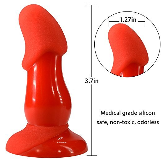 cob 3.7  Butt Plug Silicone Vibrating Anal Plug for Men or Women G-spot Vibrator (Red)