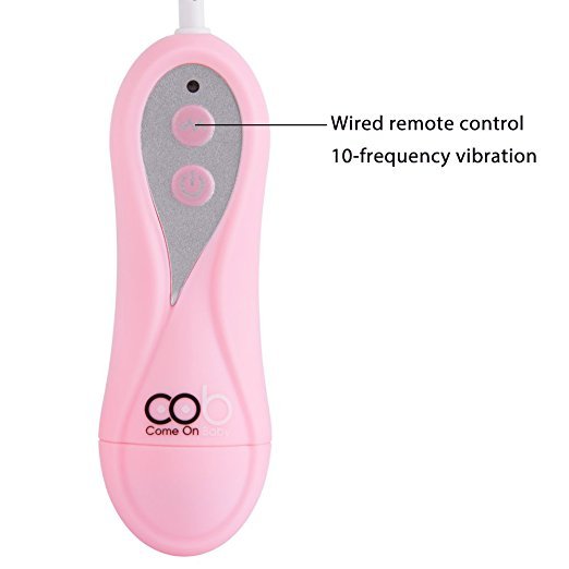 cob 10 Frequency Bullet Egg Vibrator Waterproof Wired Massager Bullet Vibe Mini Female Vibrator (Pink)