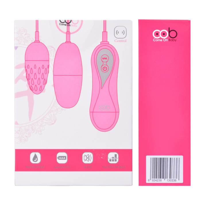 cob Waterproof 10 Frequency Wired Duo Massager Love Egg Bullet Vibe Mini Female Vibrator (Pink)