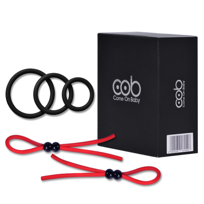 cob Adjustable Penis Ties Cock Ring Set (5 Packs)