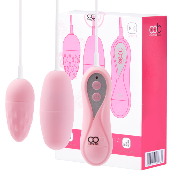 cob Waterproof 10 Frequency Wired Duo Massager Love Egg Bullet Vibe Mini Female Vibrator (Pink)