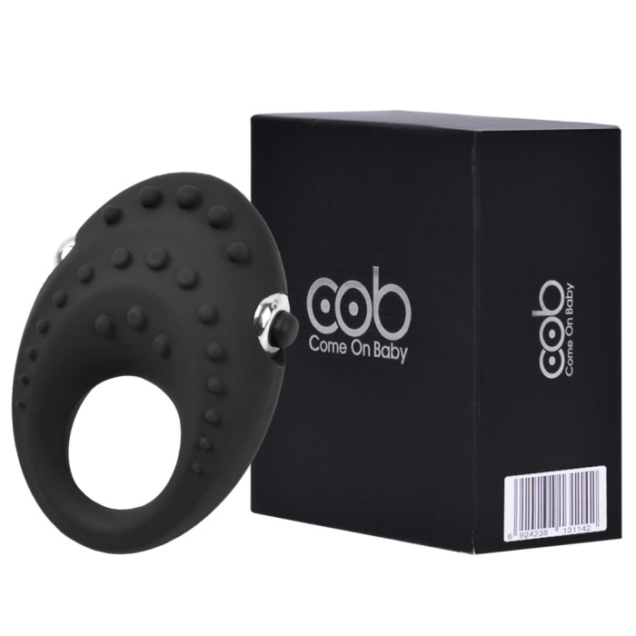 cob Vibrating Cock Ring Silicone| Dual Noduled Sleeve Bullet Vibrator Penis Ring for Erection Enhancing Sex Toy (Black)