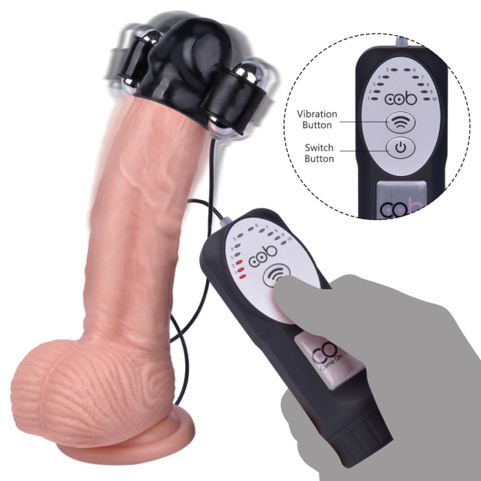 Cob Dual Penis Vibrator Glans Massager Vibrating Penis Head Teaser Male Masturbator Multi-Speed Bullet Vibrators Sex Toys