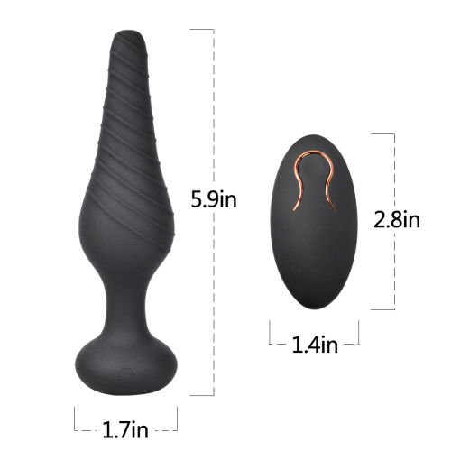 Cob Vibrating Anal Vibrator with 10 Vibration Modes, Rechargeable Silicone Butt Plug Massager