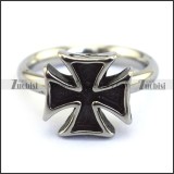 black malta cross ring r002086