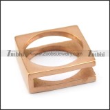 rose gold square stainless steel blank signet ring r004708