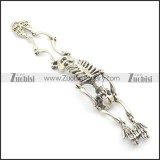 Stainless Steel Human Skeleton Bracelet for Punk Fans in 36mm Wide 21cm Long b003019