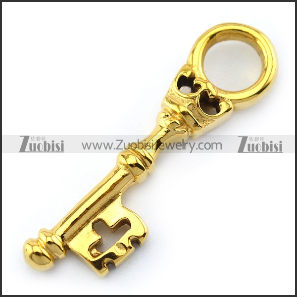 Golden Key Pendant crafted Casting p004896