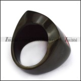 Red Enamel Cross Stainless Steel Black Casting Ring r003854