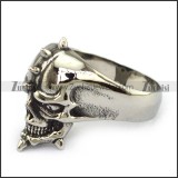 Stainless Steel Skull Ring - JR350139