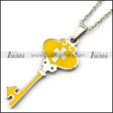 Yellow Epoxy Key Charm Chain n001293