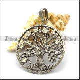 Stainless Steel Hollow Tree-shaped Pendant p006233