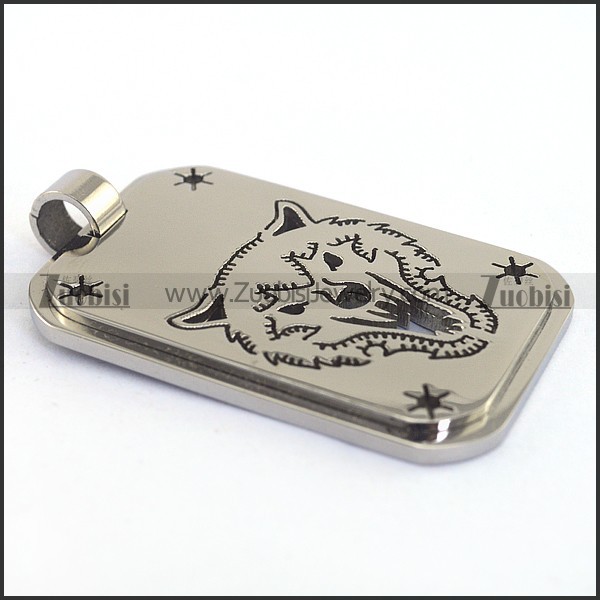 Stainless Steel Wolf Pendant p003243