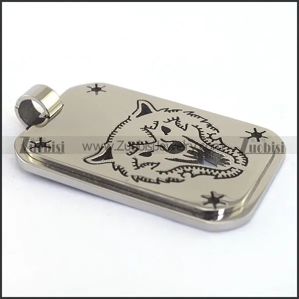 Stainless Steel Wolf Pendant p003243