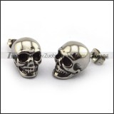 Shiny Bareheaded Skull Earring e001030