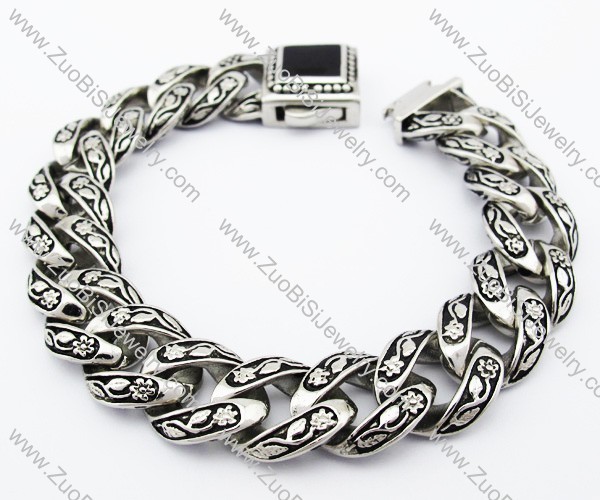 Stainless Steel Casting Rose Bracelet -JB370014