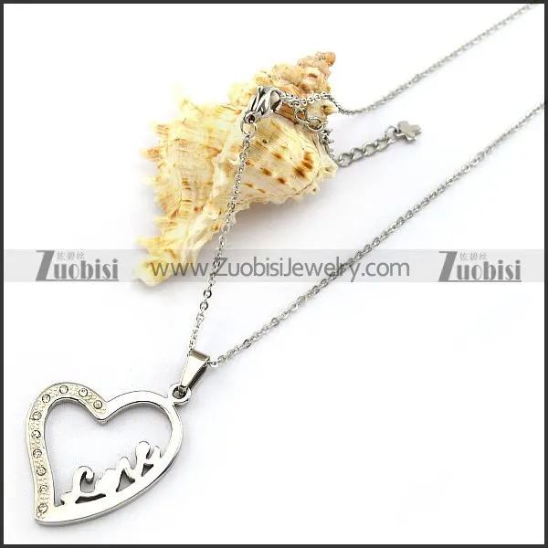 Stainless Steel LOVE Heart Charm Chain n001333
