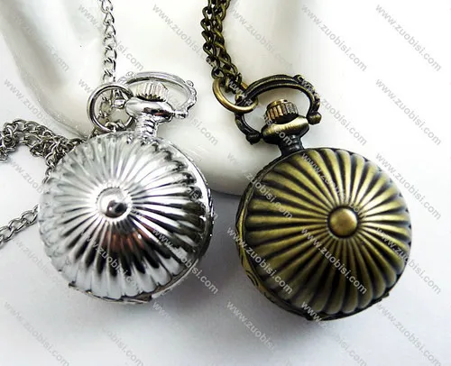 3D Silver or Brass Pumpkin Ball Pocket Watch -PW000228