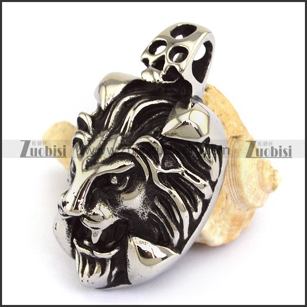 43mm Big Stainless Steel Lion Pendant p003311