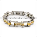 CNC Rhinestones Golden Link Chain Bracelet with Clear Rhinestones Balls b006154