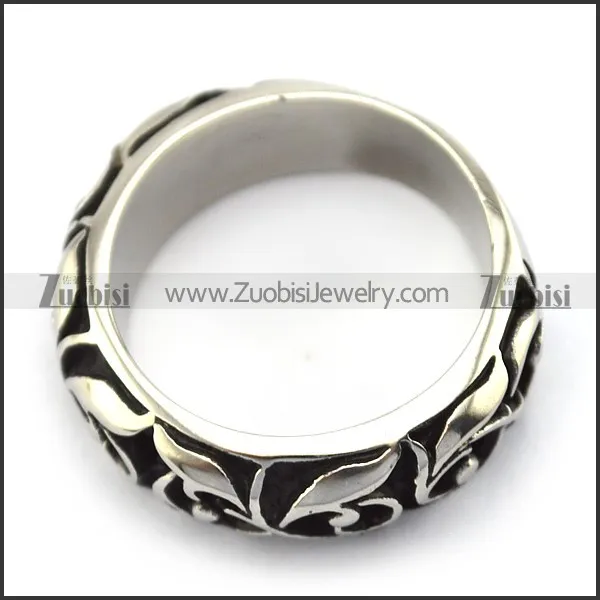 Stainless Steel Casting Vine Ring r004381