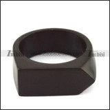 black blank signet ring with unique shape r004696