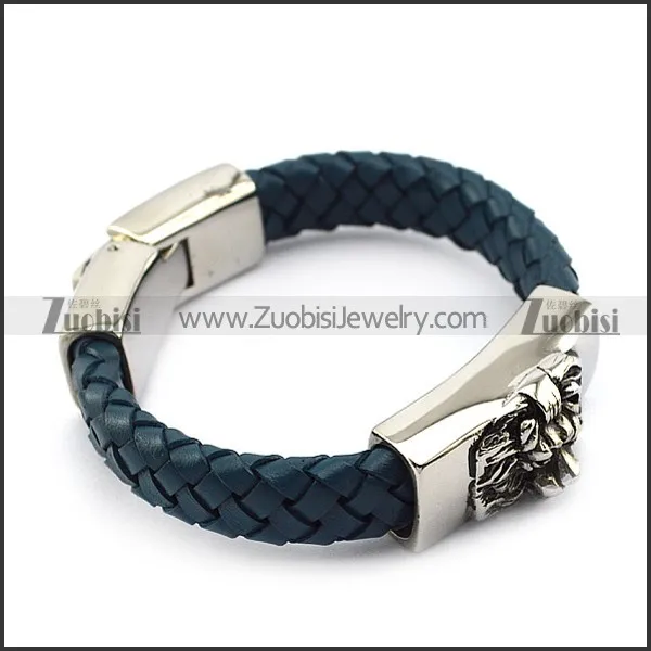 Lion Head Leather Bracelet b005839