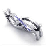 8mm Wide Stainless Steel Flexible FOREVER LOVE Rings as Great Valentine Gift for Lover JR430006