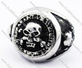 Stainless Steel Skull Crossbone Ring -JR010107
