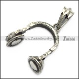 Stainless Steel Headphone Pendant for Music Lovers p007180