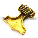 Anti Gold Steel Hammer Pendant p004899