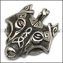 Wolf Pendant with 1 Red Eye and 1 Black Eye p006797