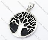 Stainless Steel Tree Pendant in Round Tag - JP170221