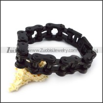 20MM Wide Black Stainless Steel Motorcycle Chain Bracelet b005409