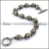 12 cut-out skull heads bracelets for ladies b002779