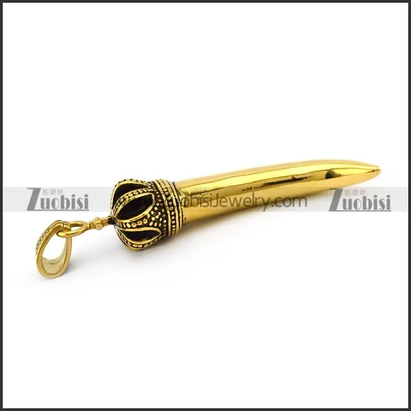 Big Golden Stainless Steel Horn p005518