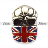 United Kingdom Flag Skull Ring r004971