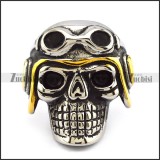 Cool Skull with Dark Glasses Ring r004006