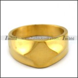 gold plated stainless steel blank signet ring r004687