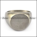 round shape stainless steel blank signet ring r004701
