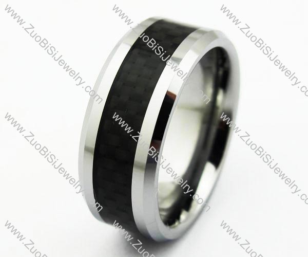 Black Carbon Fibre Tungsten Ring JR270025