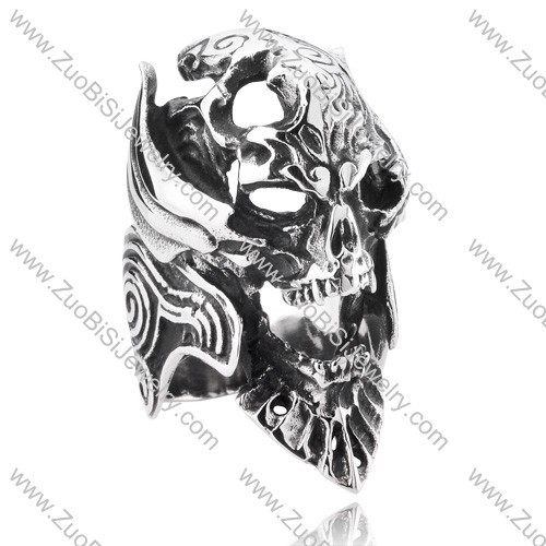 Stainless Steel Skull Ring - JR350136